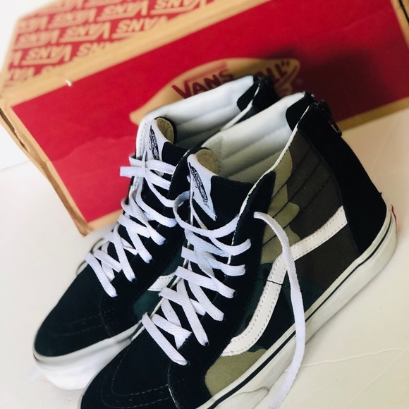 Vans Sk8-Hi Black & woodland Camo shoes - Picture 4 of 7